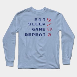 Gamer Eat Sleep Game Repeat Long Sleeve T-Shirt